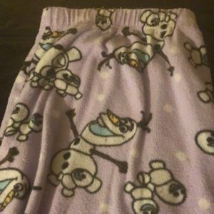 Pajama pants with Disney frozen character on them!